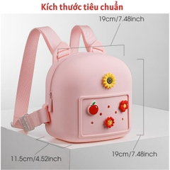 Balo silicone chống nước cho bé, ba lô trẻ em chống ướt, nhẹ, dễ thương, chống bám bẩn, dễ vệ sinh