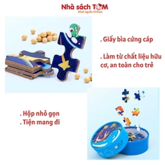 Bộ Đồ Chơi Tranh Ghép Hình Montessori 100 miếng, Buludy, đồ chơi giáo dục cho bé từ 3 tuổi