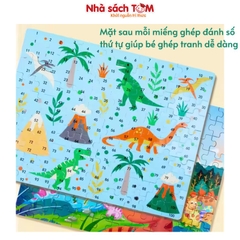 Bộ Đồ Chơi Tranh Ghép Hình Montessori 100 miếng, Buludy, đồ chơi giáo dục cho bé từ 3 tuổi