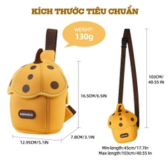 Túi đeo chéo, túi đeo vai trái dâu màu vàng Nohoo cho bé, túi mini dễ thương, nhẹ, phù hợp bé đi chơi hằng ngày