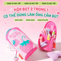 Hộp bút học sinh Worm's home hộp đựng bút nhiều ngăn tiện lợi có thể đứng được U13- KimChi Kids