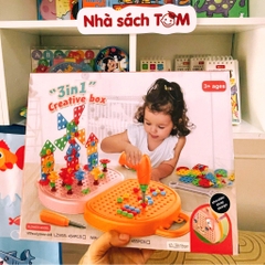 Đồ chơi DIY lắp ráp kỹ sư kèm khoan điện, bộ đồ chơi giáo dục STEM cho bé sáng tạo