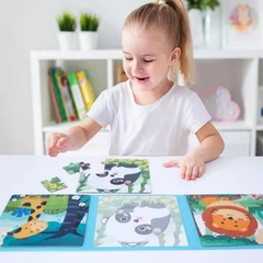 Bộ Đồ Chơi Tranh Ghép Hình Montessori Nam Châm 3 Trong 1 nhiều cấp độ, Buludy, cho bé từ 3 tuổi