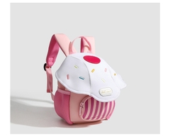 Balo mẫu giáo hình nấm Yoz iozi siêu nhẹ 250g, chống nước thiết kế ôm lưng, khóa ngực chữ H an toàn cho bé