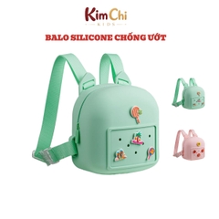 Balo silicone chống nước cho bé, ba lô trẻ em chống ướt, nhẹ, dễ thương, chống bám bẩn, dễ vệ sinh