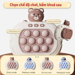 Pop it máy chơi game điện tử nhiều cấp độ, máy Pop it nhiều level có đèn nhạc – Đồ chơi giải trí giảm stress cho bé