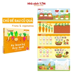 Busy book học liệu giáo dục Keybaby, đồ chơi thông minh Montessori, sách bóc dán cho bé từ 3 tuổi