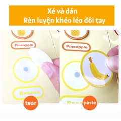 Busy book học liệu giáo dục Keybaby, đồ chơi thông minh Montessori, sách bóc dán cho bé từ 3 tuổi