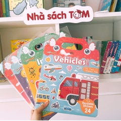 Sách dán sticker thạch Keybaby, đồ chơi bóc dán không rách dùng được nhiều lần