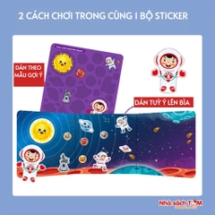 Sách dán sticker thạch Keybaby, đồ chơi bóc dán không rách dùng được nhiều lần