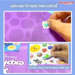 Sách dán sticker thạch Keybaby, đồ chơi bóc dán không rách dùng được nhiều lần