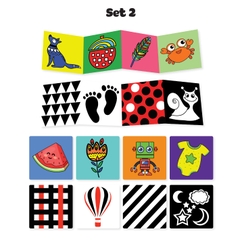 Bộ thẻ gấp zic zac và flashcard kích thích thị giác Lalala baby cho bé từ 0-12 tháng tuổi