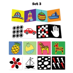 Bộ thẻ gấp zic zac và flashcard kích thích thị giác Lalala baby cho bé từ 0-12 tháng tuổi