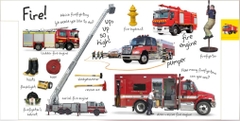 DK - Tabbed Board Books My First Trucks and Diggers (Khám phá thế giới xe cộ)