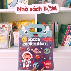 Sách dán sticker thạch Keybaby, đồ chơi bóc dán không rách dùng được nhiều lần
