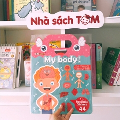 Sách dán sticker thạch Keybaby, đồ chơi bóc dán không rách dùng được nhiều lần