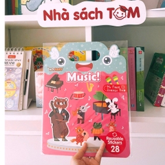 Sách dán sticker thạch Keybaby, đồ chơi bóc dán không rách dùng được nhiều lần