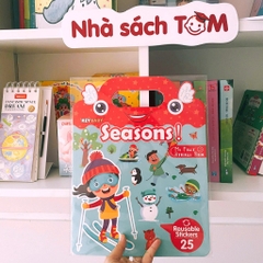 Sách dán sticker thạch Keybaby, đồ chơi bóc dán không rách dùng được nhiều lần