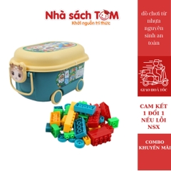 Bộ đồ chơi xếp hình,Nhà sách Tom, đồ chơi lắp ráp an toàn cho bé từ 3 tuổi bằng nhựa nguyên sinh