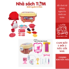 Bộ đồ chơi nấu ăn cho bé,Hoàng Thu, đồ chơi nhà bếp an toàn cho bé từ 3 tuổi bằng nhựa nguyên sinh