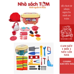 Bộ đồ chơi nấu ăn cho bé,Hoàng Thu, đồ chơi nhà bếp an toàn cho bé từ 3 tuổi bằng nhựa nguyên sinh