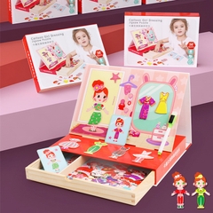 Đồ chơi búp bê nam châm thay đồ cho bé gái, đồ chơi Montessori phát triển trí tuệ cho bé từ 3 tuổi