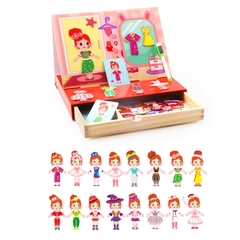 Đồ chơi búp bê nam châm thay đồ cho bé gái, đồ chơi Montessori phát triển trí tuệ cho bé từ 3 tuổi