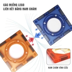 Đồ chơi nam châm xếp hình thả bóng, đồ chơi xếp hình thông minh 97 chi tiết cho bé từ 3 tuổi