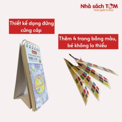 Tập tranh vẽ màu nước Keybaby tranh màu nước nén kèm cọ 24 trang kích thước 8x19cm