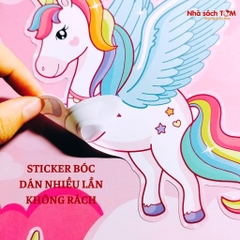 Quyển sticker Keybaby sách dán hình cho bé dùng được nhiều lần không rách