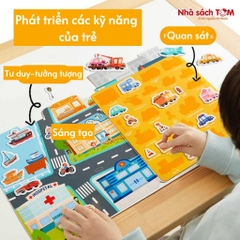 Quyển sticker Keybaby sách dán hình cho bé dùng được nhiều lần không rách