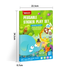 Quyển sticker Keybaby sách dán hình cho bé dùng được nhiều lần không rách