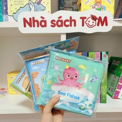 Sách vải Montessori Keybaby đồ chơi giáo dục sớm cho trẻ từ 3 tháng tuổi sách vải không thấm nước
