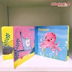 Sách vải Montessori Keybaby đồ chơi giáo dục sớm cho trẻ từ 3 tháng tuổi sách vải không thấm nước