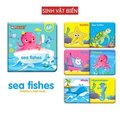 Sách vải Montessori Keybaby đồ chơi giáo dục sớm cho trẻ từ 3 tháng tuổi sách vải không thấm nước