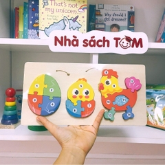 Đồ chơi tranh ghép hình 3D bộ xếp hình gỗ cho bé từ 3 tuổi
