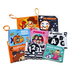 Sách vải Montessori Keybaby đồ chơi giáo dục sớm cho trẻ từ 3 tháng tuổi sách vải không thấm nước