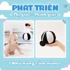 Đồ chơi bóng vải lục lạc và bóp chít chít Lalala Baby kích thích giác quan cho bé từ 0-12 tháng, Nhà sách Tom