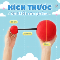 Đồ chơi bóng vải lục lạc và bóp chít chít Lalala Baby kích thích giác quan cho bé từ 0-12 tháng, Nhà sách Tom