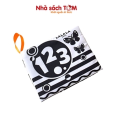 Đồ chơi sách vải song ngữ kích thích đa giác quan cho bé từ 0-3 tuổi - Lalala baby