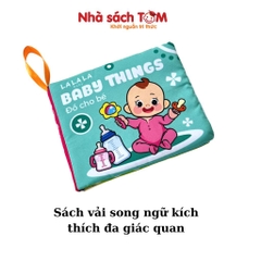Đồ chơi sách vải song ngữ kích thích đa giác quan cho bé từ 0-3 tuổi - Lalala baby