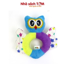 Đồ chơi lục lạc vải cầm tay con vật tròn Pipovietnam kích thích đa giác quan dành cho trẻ từ 0-3 tuổi