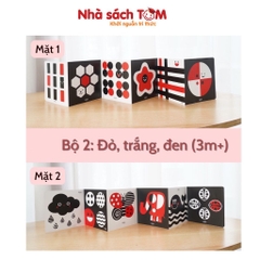 Đồ chơi thẻ gấp zic zac kích thích thị giác Lalala baby cho bé 0-12 tháng ,đồ chơi thông minh cho bé