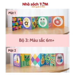 Đồ chơi thẻ gấp zic zac kích thích thị giác Lalala baby cho bé 0-12 tháng ,đồ chơi thông minh cho bé