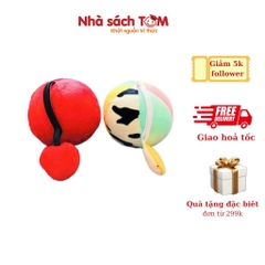 Đồ chơi bóng vải lục lạc và bóp chít chít Lalala Baby kích thích giác quan cho bé từ 0-12 tháng, Nhà sách Tom
