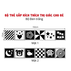 Đồ chơi thẻ gấp zic zac kích thích thị giác Lalala baby cho bé 0-12 tháng ,đồ chơi thông minh cho bé