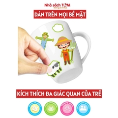 Sticker dẻo tái sử dụng nhiều lần, Keybaby, bộ đồ chơi dán đi dán lại, sáng tạo trang trí cho bé