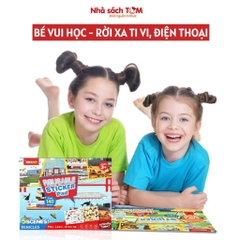Sticker dẻo tái sử dụng nhiều lần, Keybaby, bộ đồ chơi dán đi dán lại, sáng tạo trang trí cho bé