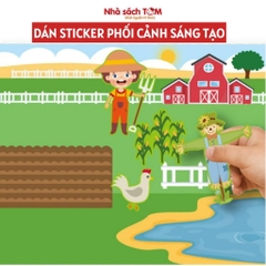 Sticker dẻo tái sử dụng nhiều lần, Keybaby, bộ đồ chơi dán đi dán lại, sáng tạo trang trí cho bé