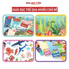 Sticker dẻo tái sử dụng nhiều lần, Keybaby, bộ đồ chơi dán đi dán lại, sáng tạo trang trí cho bé